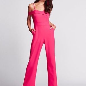 New York & Company Hot Pink Jumpsuit